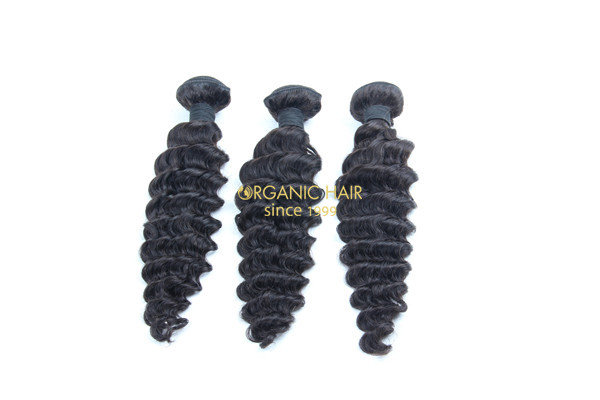 Factory price virgin brazilian deep wave remy hair extensions